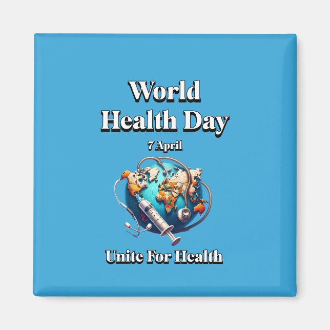 Imã Unir Para A Saúde. Dia Mundial da Saúde. Camiseta (Frente)