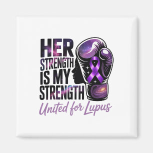Imã United For Lupus Purple Awarness Ribbon And Boxin