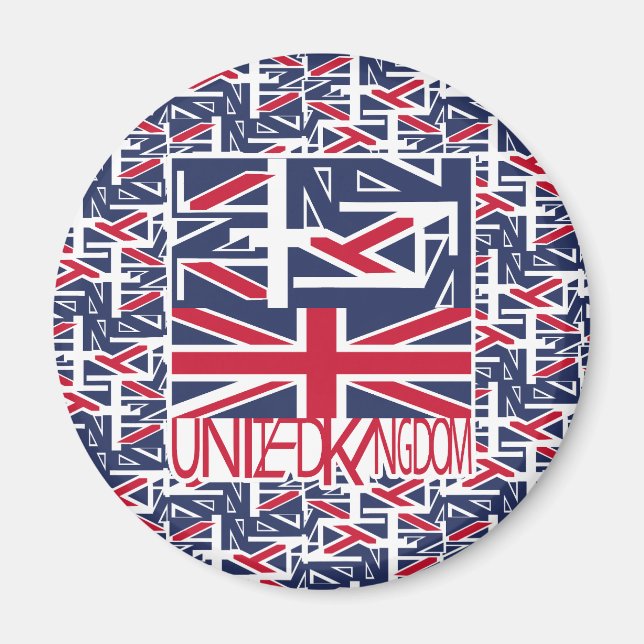 Imã United Kingdom UK flag BY MASANSER PIXELAT (Frente)
