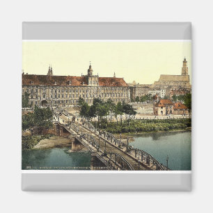 Imã Universidade com ponte, Breslau, Silesia, Alemanha