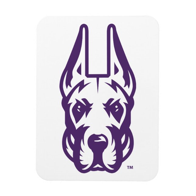Ímã Universidade de Albany Great Dane Mascot Head (Vertical)