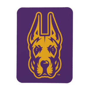 Ímã Universidade de Albany Great Dane Mascot Head