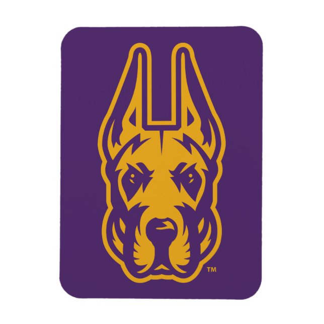 Ímã Universidade de Albany Great Dane Mascot Head (Vertical)