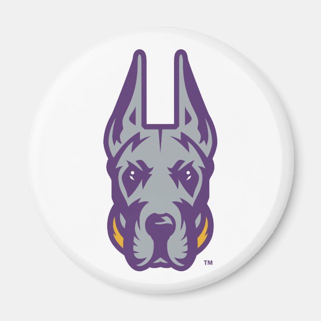 Imã Universidade de Albany Great Dane Mascot Head (Frente)