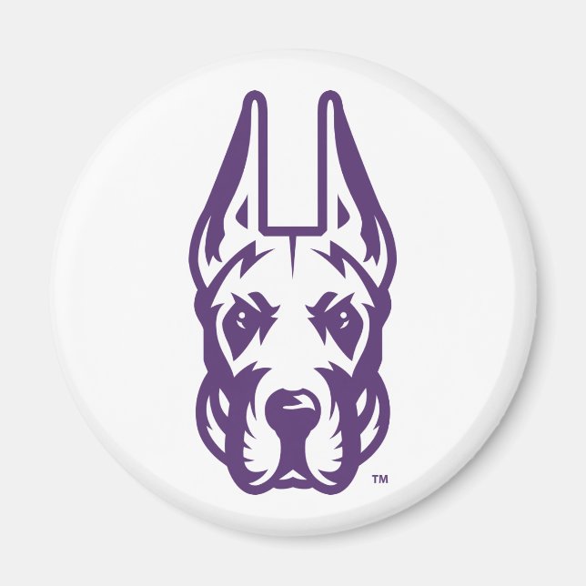 Imã Universidade de Albany Great Dane Mascot Head (Frente)