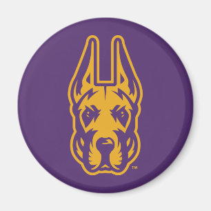 Imã Universidade de Albany Great Dane Mascot Head