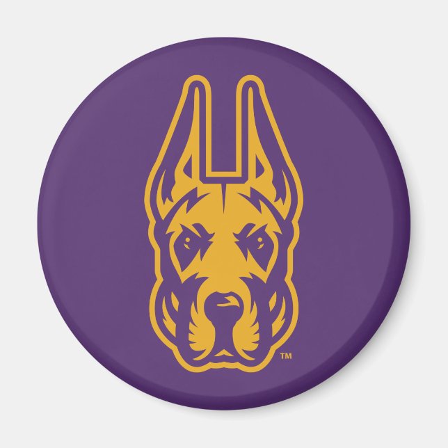 Imã Universidade de Albany Great Dane Mascot Head (Frente)