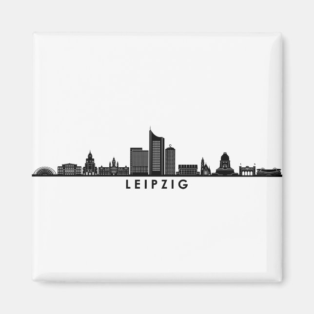 Imã Universidade de LEIPZIG Alemanha City Skyline Silh (Frente)