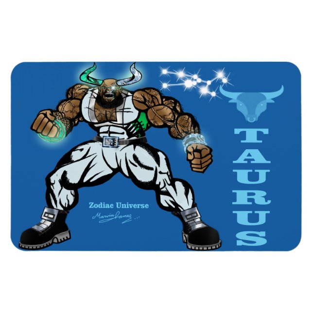 Ímã Universo Zodiac - 4 x 6 Touro Magnet (Horizontal)