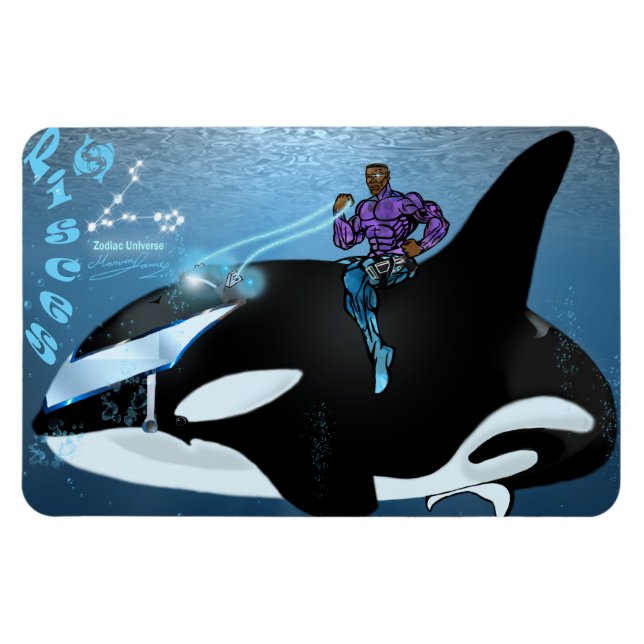 Ímã Universo Zodiac - Magnet Peixes (Horizontal)