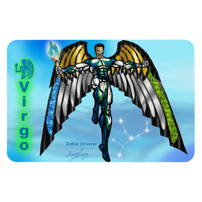 Ímã Universo Zodíaco - Magneta Virgo 4 x 6. (Horizontal)