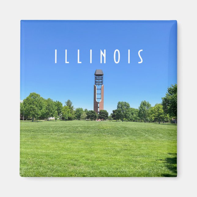 Imã Urbana Champaign Illinois Magnet (Frente)