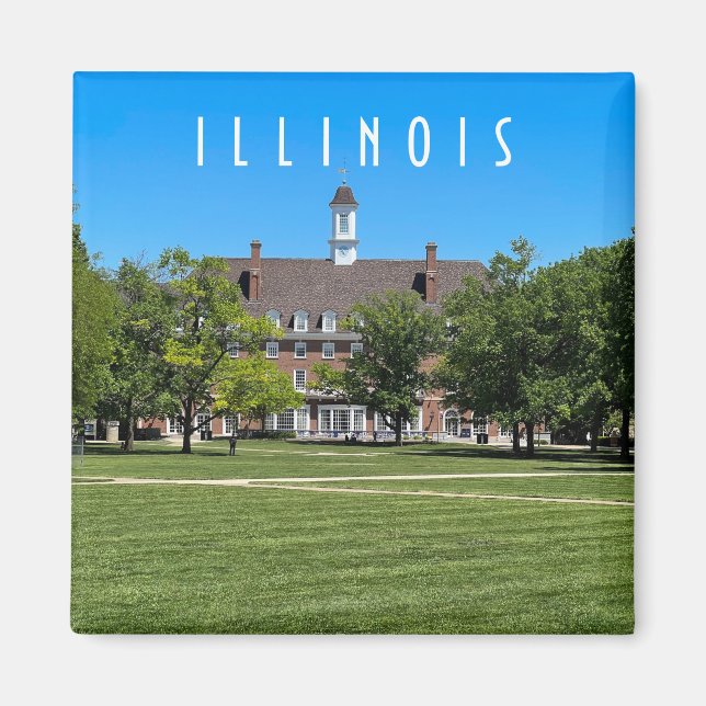 Imã Urbana Champaign Illinois Magnet (Frente)