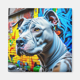 Imã Urbano Grafite Street Art Pitbull