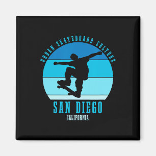 Imã Urn de Skateboard San Diego Califórnia Skateboarde