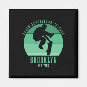 Imã Urn Skateboard de Skatista do Brooklyn Nova York