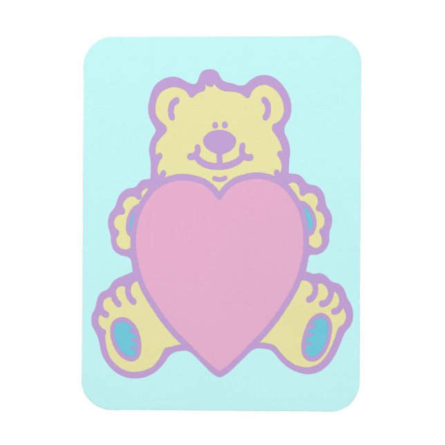 Ímã Ursa Teddy Amor Coração (Vertical)