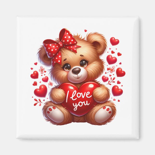 Imã Ursinho de Valentine  (Frente)