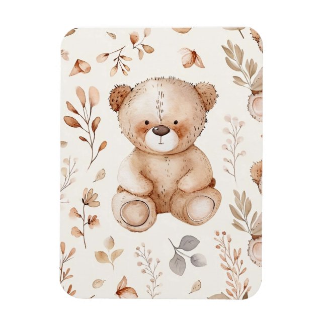 Ímã Urso Beige Bonito (Vertical)
