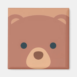 Imã Urso castanho-branco e Fofinho | Magnet