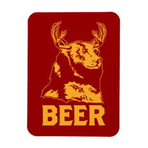 Ímã Urso + Cervos = cerveja
