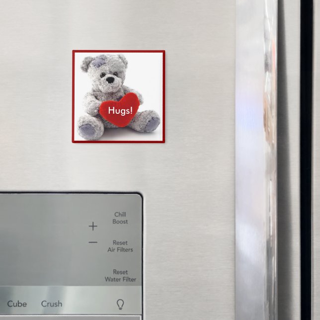 Imã Urso cinza Com Coração (In Situ (Fridge))