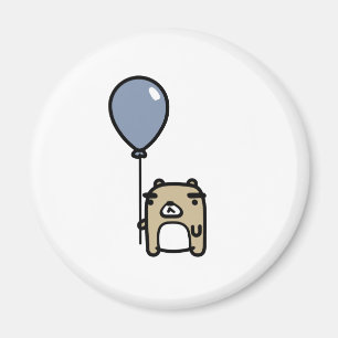 Imã Urso com balão azul