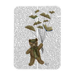 Ímã Urso com Borboletas de Livro