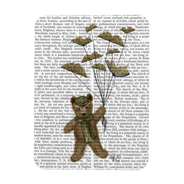 Ímã Urso com Borboletas de Livro (Vertical)