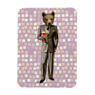 Ímã Urso com coquetel