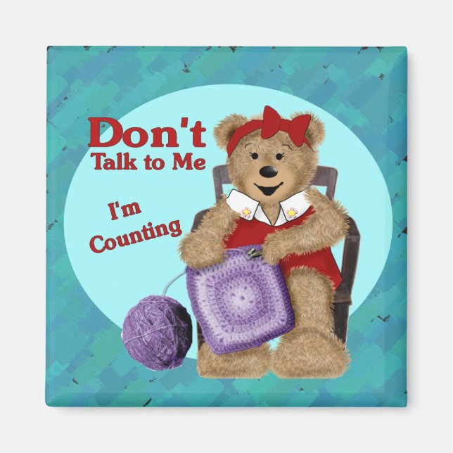 Imã Urso Crochet (Frente)