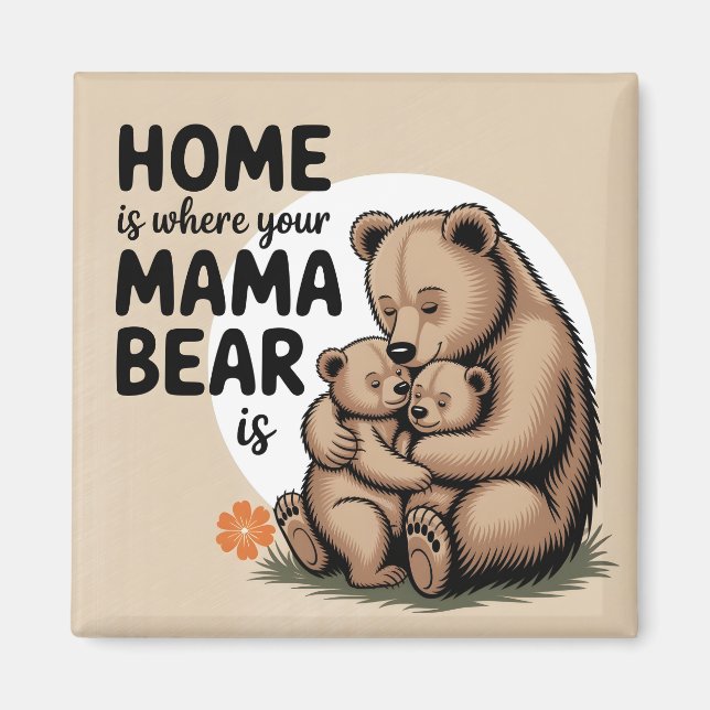 Imã Urso da Mãe Dia de as mães Bonita (Frente)