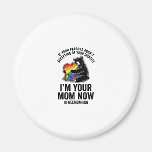 Imã Urso de Abraço de Mãe Livre Orgulho Camisa Vintage