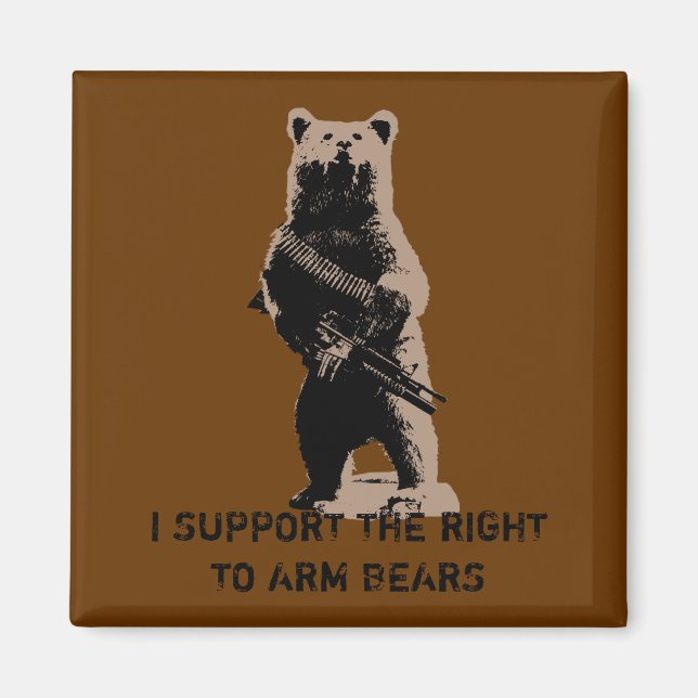 Imã Urso de braços Grizzly (Frente)