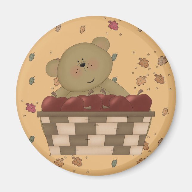 Imã urso de colheita de maçã (Frente)