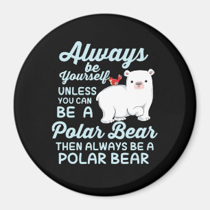 Imã Urso De Gelo Bonito Um Urso Polar Para Trás