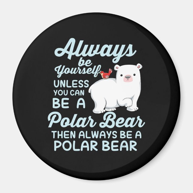 Imã Urso De Gelo Gelado Um Urso Polar (Frente)