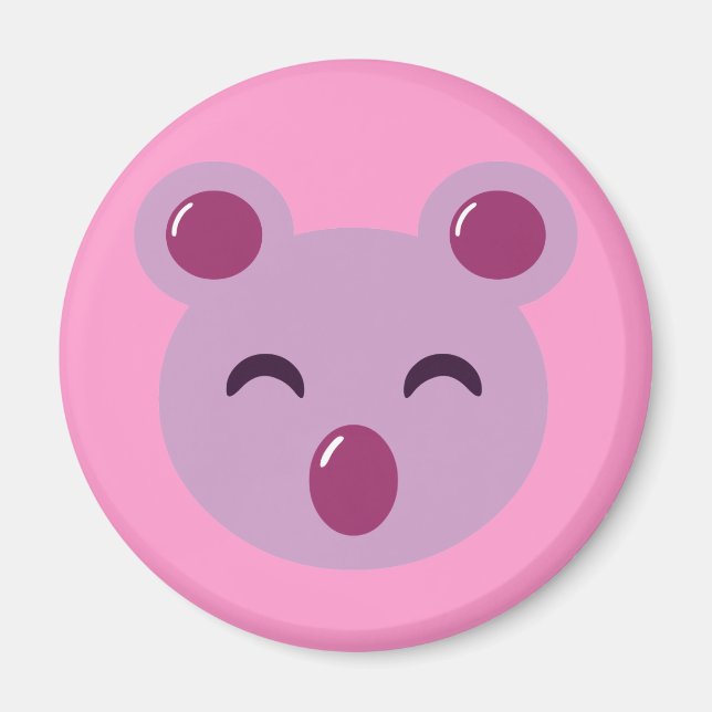 Imã Urso de Koala, Roxo, Cujo Púrpura (Frente)