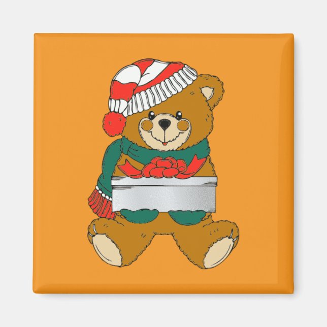 Imã Urso de Natal Teddy (Frente)