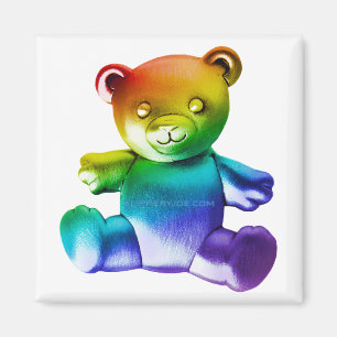 Imã Urso de pelúcia de metal polido SlipperyJoe's grad