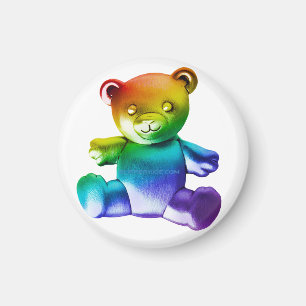 Imã Urso de pelúcia em metal polido SlipperyJoe's grad