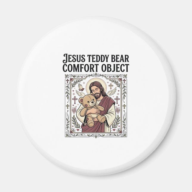 Imã Urso de pelúcia Jesus Objeto de conforto Urso de p (Frente)