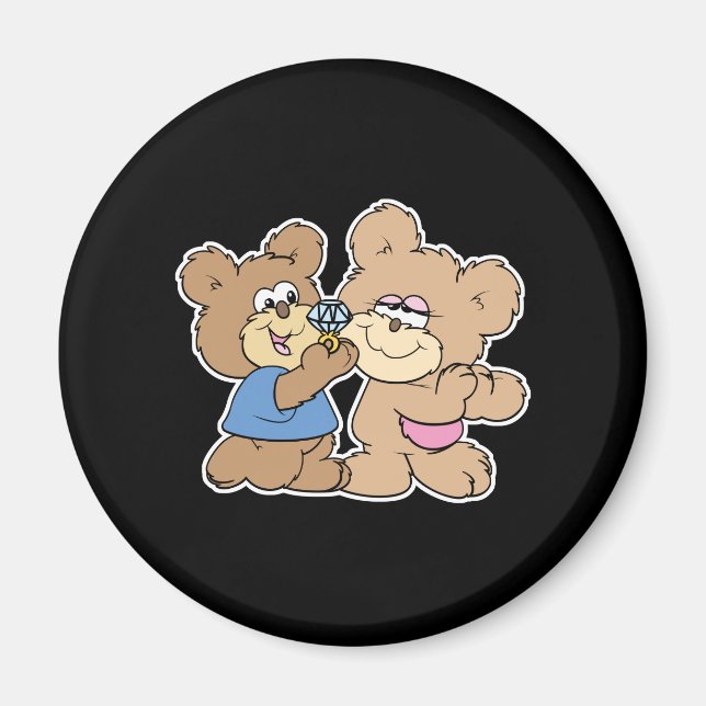 Imã urso de proposta de casamento (Frente)