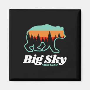 Imã Urso de Snowboard do Big Sky Montana