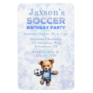 Ímã Urso de Teddy Bonito com Convite para Festa de ani