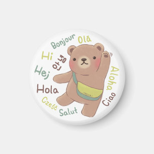 Imã Urso de Viajante: Ilustração de Saudações