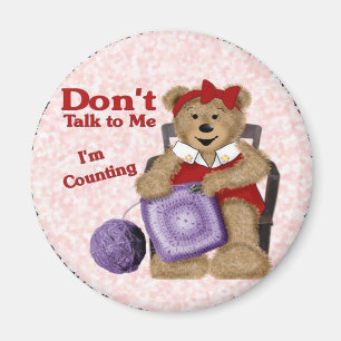 Imã Urso do Crochet