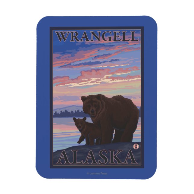 Ímã Urso e Cub - Wrangell, Alaska (Vertical)