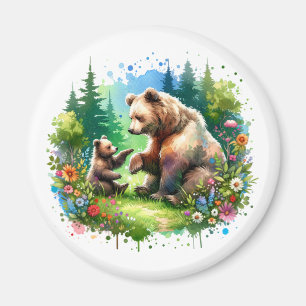Imã Urso e Cubo de Aquarela Cócitos