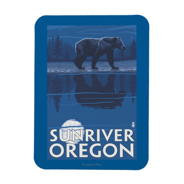 Ímã Urso em Lua - Sun River, Oregon (Vertical)